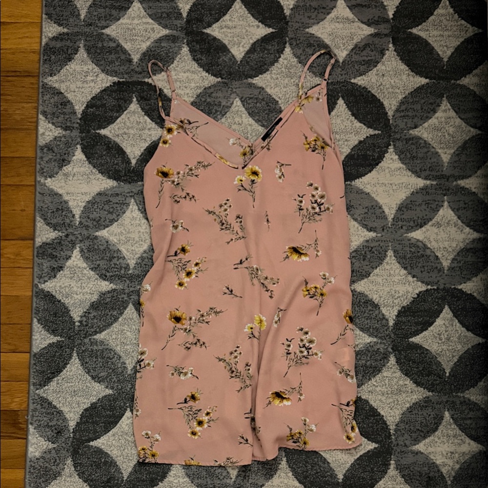 Floral Pink Slip Dress